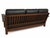 Stickley Brothers Mission Oak Arts & Crafts Leather Settle Sofa For Sale - Image 4 of 4