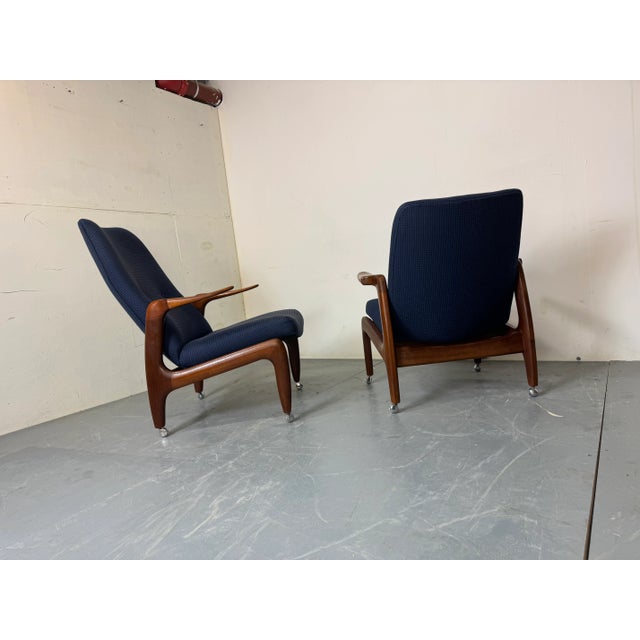 Mid-Century Danish Modernist Teak Lounge Chairs, 1960s, Set of 2 For Sale - Image 11 of 12