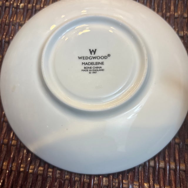 Neoclassical Wedgwood Madeline Teacup and Saucer Circa 1997-2010 For Sale - Image 3 of 3