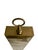 Vintage Edward Alden Brutalist Brass-Tone Metal Wall Curio Shelf Cabinet, Hong Kong, Signed For Sale - Image 15 of 17