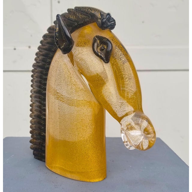 Glass Archimede Seguso, Murano Glass Horse Head, 1970, Glass For Sale - Image 7 of 11