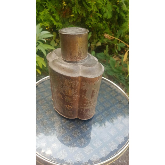 Ancient Chinese Pewter Tea Caddy, Set of 3 For Sale - Image 10 of 10