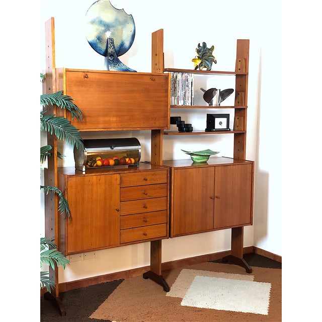 Vintage Double-Sided Bookcase, 1960s For Sale - Image 6 of 16