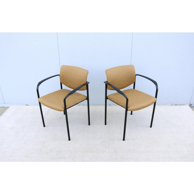 Metal Modern Steelcase New Player Multipurpose Stackable Guest or Side Chairs - A Pair For Sale - Image 7 of 18