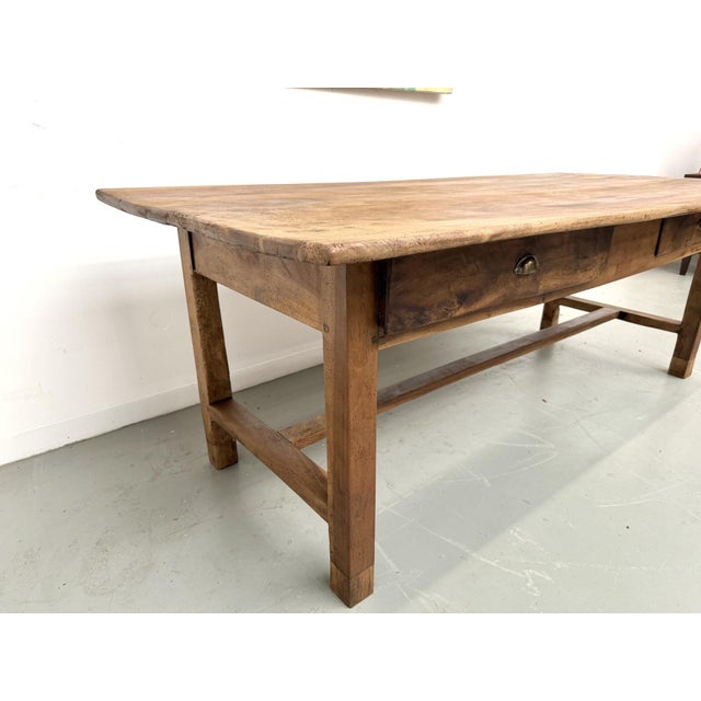 Wood French Farmhouse Table in Walnut, 1920 For Sale - Image 7 of 18