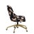 Not Yet Made - Made To Order Brynn Office Chair with Gold Base in Crane Flock Ink For Sale - Image 5 of 6