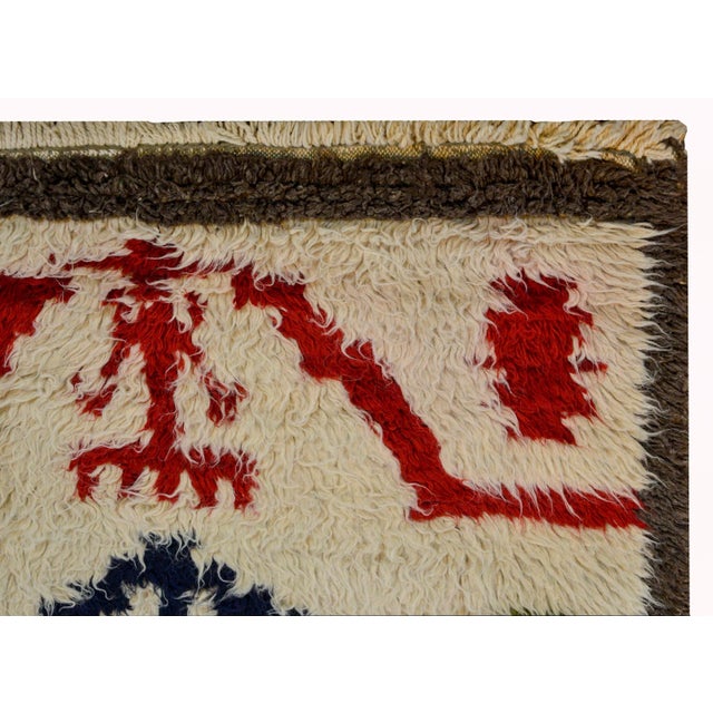 Textile Vintage Mid Century Tulu Rug For Sale - Image 7 of 9