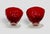 Mid-Century Modern Vintage Seneca Glass Driftwood Casual Pattern 3” Ruby Red Champagne Coupes Tall Footed Sherbets - A Pair For Sale - Image 3 of 12