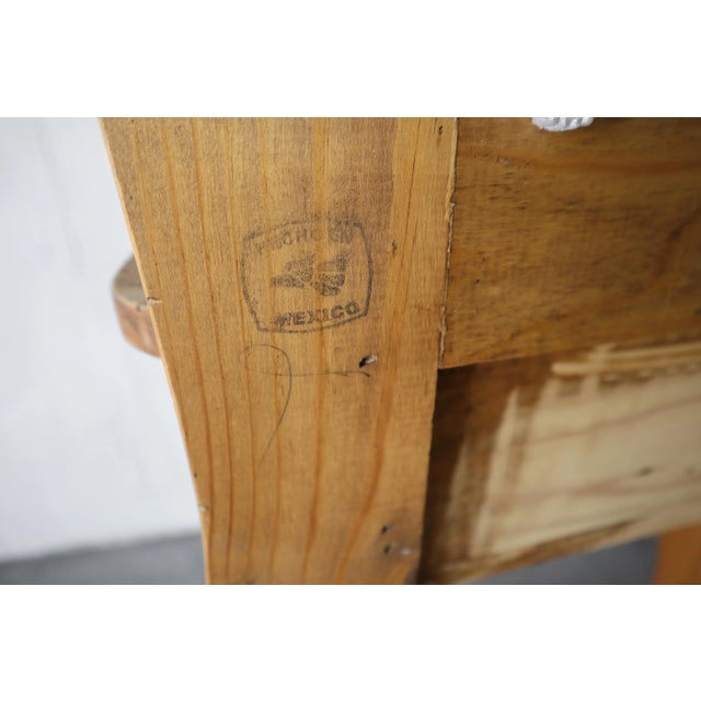 Handcrafted Rustic Pine Hall Stand Mirror For Sale - Image 9 of 10