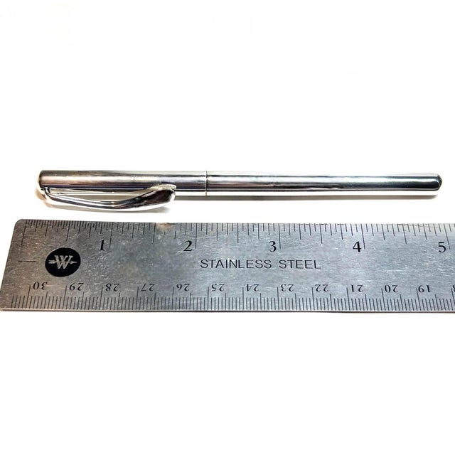 Tiffany & Co Estate Designed by Elsa Perreti Ballpoint Pen 5" Sterling Silver For Sale - Image 10 of 13