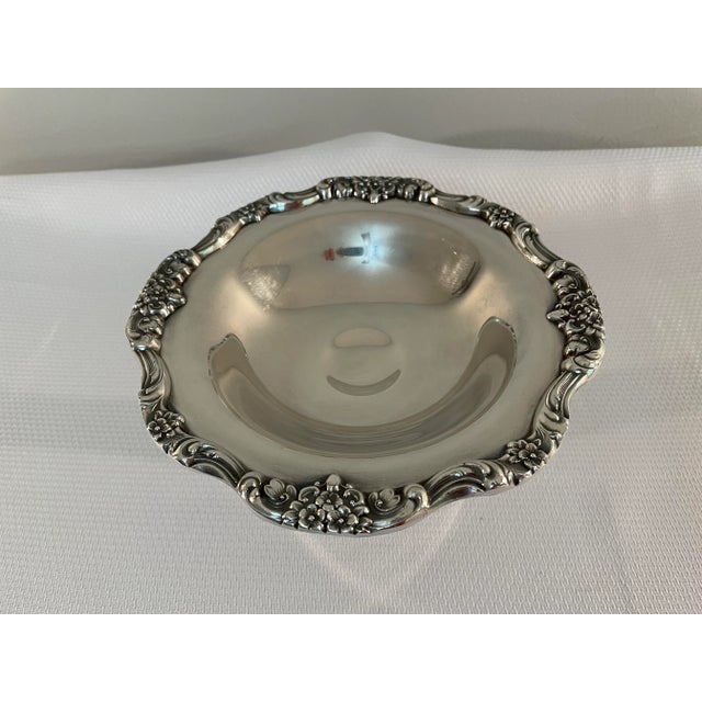 Poole Silver Co. Vintage Poole Silverplate Pedestal Candy Dish For Sale - Image 4 of 9