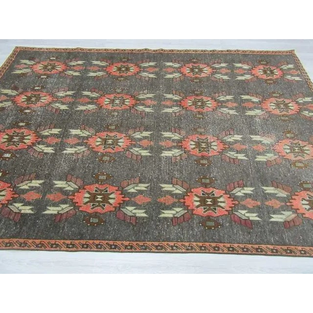 Vintage Turkish Kars Rug - 6′5″ × 9′4″ For Sale - Image 4 of 6