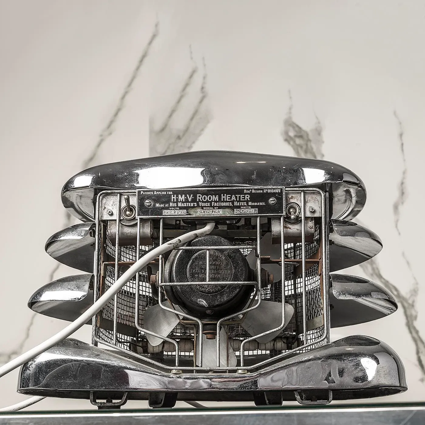 Vintage Fan Heater from HMV, 1938 | Chairish