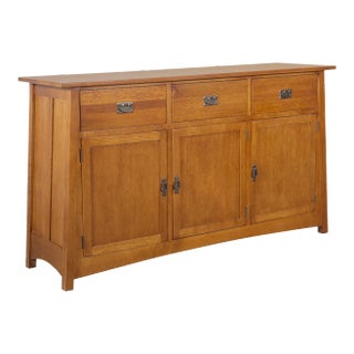 Crafters and Weavers Mission 3 Door & 3 Drawer Sideboard in Michael's Cherry For Sale