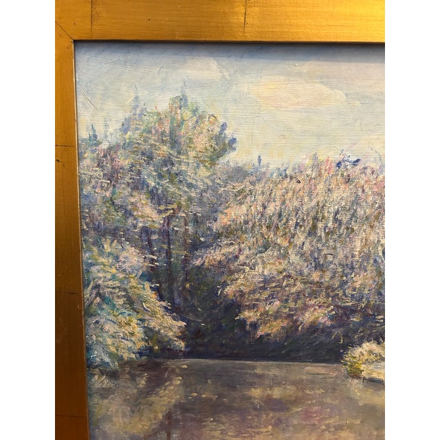 Impressionist Large Vintage Signed Impressionist Painting For Sale - Image 3 of 10