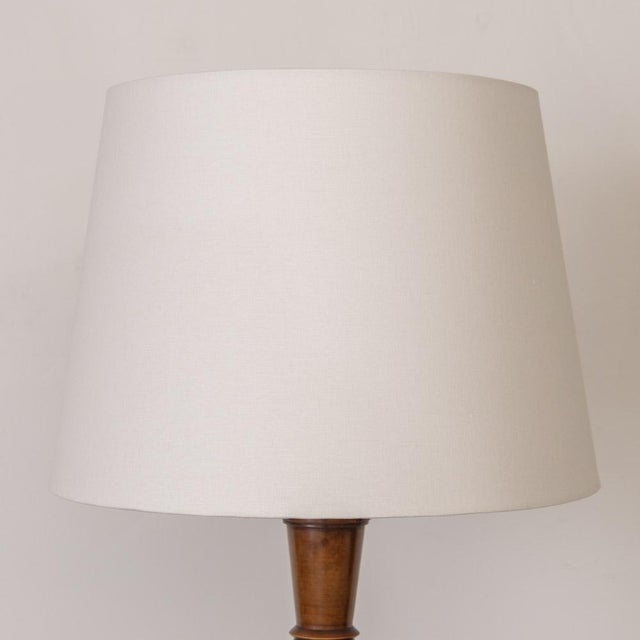 1940s French Carved Wood Floor Lamp and Table by Charles Dudouyt For Sale In Los Angeles - Image 6 of 16