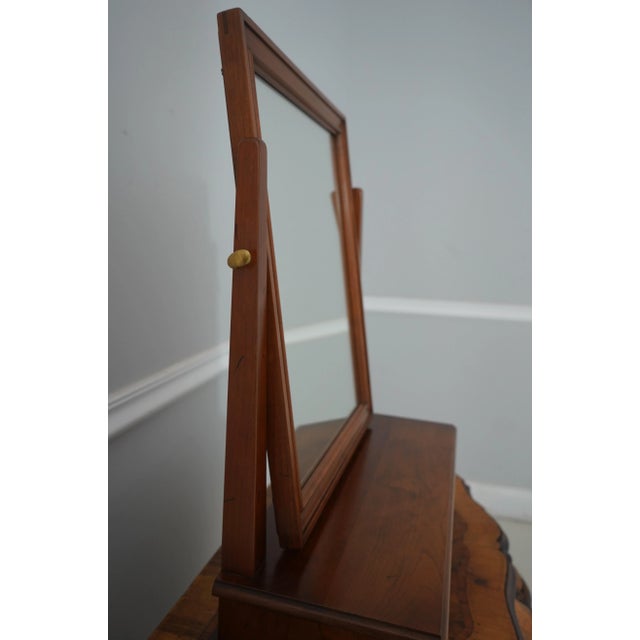Glass Stickley Cherry Valley 1 Drawer Shaving Dresser Mirror For Sale - Image 7 of 12