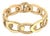 Wide Oval 14k Yellow Gold Link Bracelet For Sale