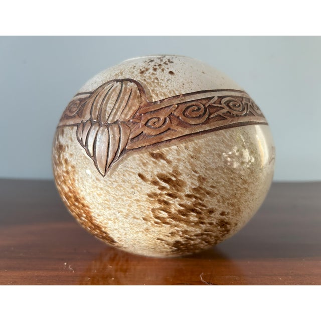 Glass Art Deco Glass Sphere Vase by Legras, 1920s For Sale - Image 7 of 11