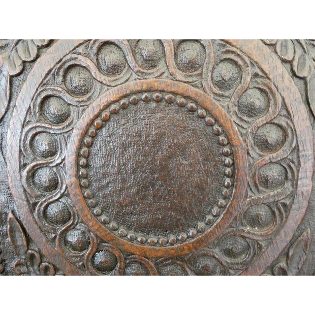 Antique 17th Century Carved Oak Panel, 1680 For Sale - Image 11 of 13