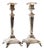 Silver Candlesticks with Fluted Friezes, Square Shafts and Raised Feet, Set of 2 For Sale