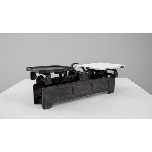 19th Century 19th Century French Iron & Marble Scale For Sale - Image 5 of 18