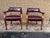 English Late 20th Century Hickory Leather Company Set of Four Vintage Burgundy/ Oxblood Vinyl Brass Nailhead Armchairs For Sale - Image 3 of 11