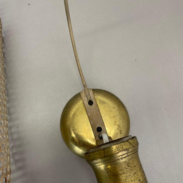 Large Beige Hole Pattern Theatre Wall Light, France, 1950s For Sale - Image 16 of 18