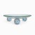 Mid-Century Modern Vintage Postmodern Pedestal Glass Candle Stands Risers With Tripod Iridescent Orb Bases- Set of 2 For Sale - Image 3 of 7