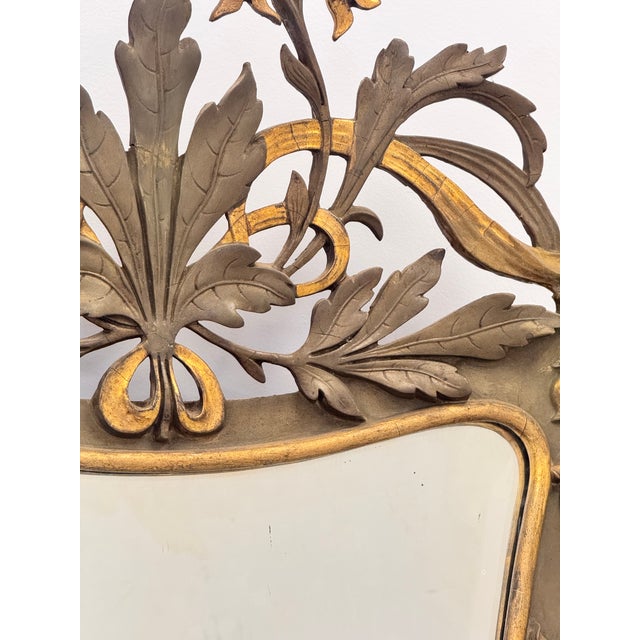 Swedish Art Nouveau Gilt Plaster Mirror With Floral Decoration, Circa 1890 For Sale - Image 17 of 18