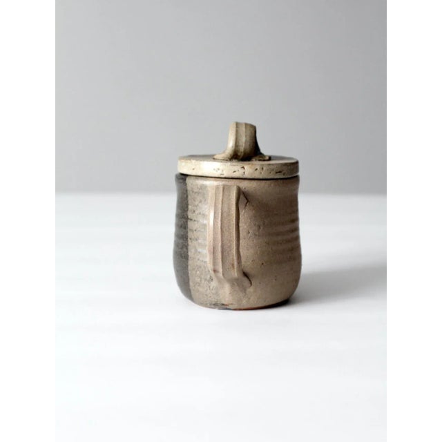 Ceramic Vintage Studio Pottery Mug With Lid For Sale - Image 7 of 12