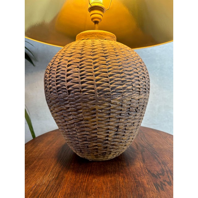Wabi Sabi Table Lamp in Terracotta, 1980s For Sale - Image 9 of 12