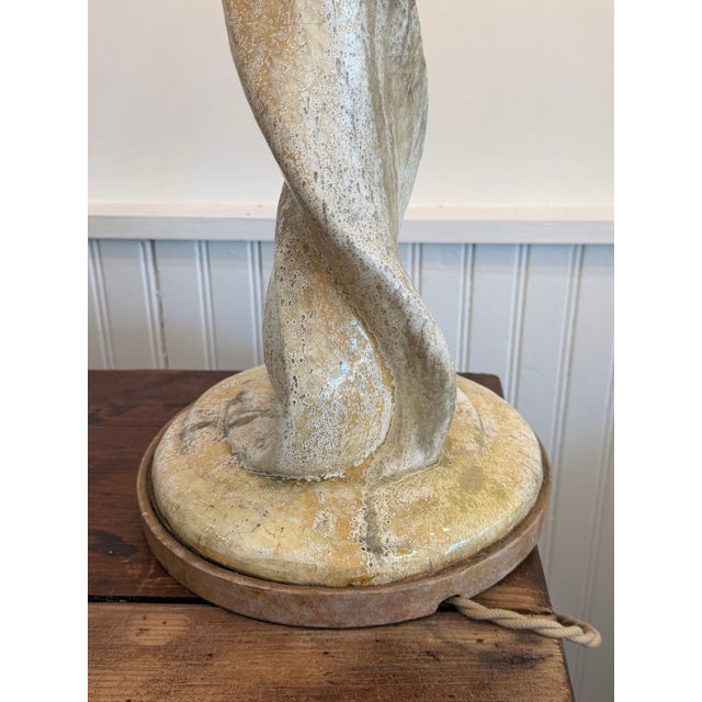 Vintage Organic Ceramic Lamp For Sale - Image 4 of 9