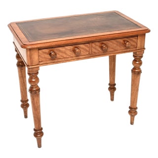 Antique Victorian Satin Wood Writing Table, 1850 For Sale