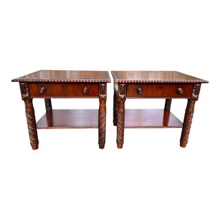 1990s Ralph Lauren Home Barnes End Tables - a Pair, by Henredon For Sale