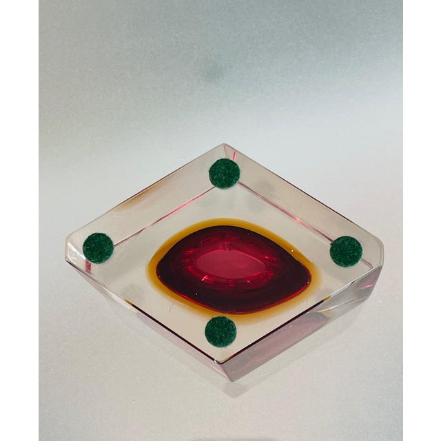 1970s Cased Cardinal Red Bowl in Murano Style, Unmarked For Sale In Los Angeles - Image 6 of 8