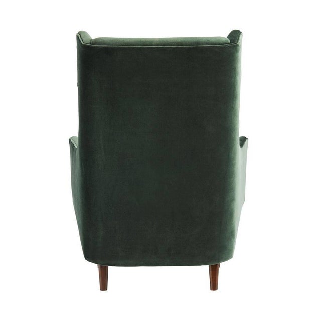 2020s Arteriors Home Budelli Wing Chair Forest Velvet For Sale - Image 5 of 8