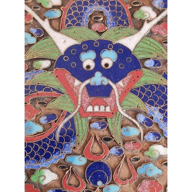 Antique Chinese Cloisonné Dragon Cigarette Case | Chairish