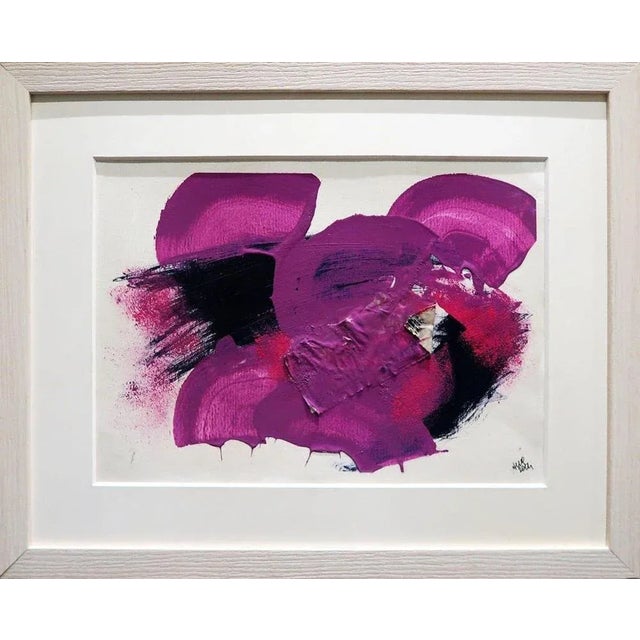 Pink is a lovely mixed-media painting on cardboard (made of acrylic paint and paper) realized by the Italian artist Anna...