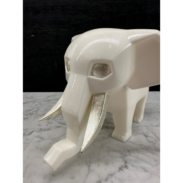White Johnathan Schultz “Elegant Elephant” Sculpture, 1 of 10 For Sale - Image 8 of 13