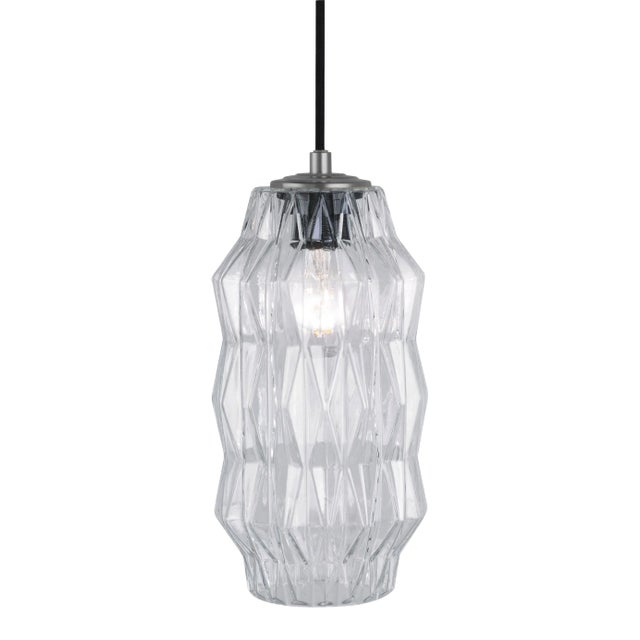 Mimo in Faceted in Clear With Gun Metal For Sale