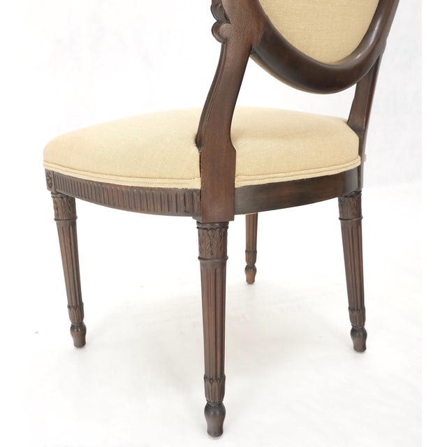 Pair of Finely Carved Walnut Cameo Back Louis XVi Side Fire Chairs New Upholster For Sale - Image 10 of 17