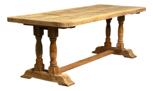 French Farmhouse Dining Table in Oak, 1920