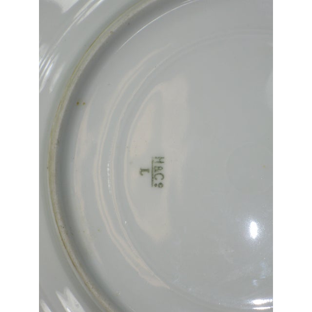 Early 20th Century Dessert Plate H&Co Heinrich Selb Bavaria Hand Painted Watercolor Pink & Purple For Sale - Image 10 of 12