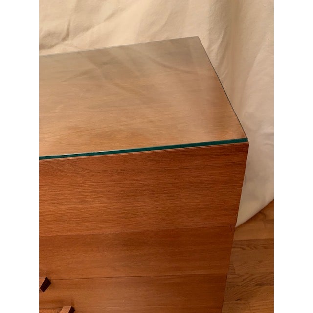 Ramseur Furniture Company 1950s Ramseur Mid Century Modern 5 Drawer Dresser W Glass Top For Sale - Image 4 of 18