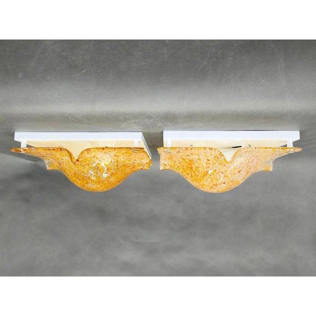 Toni Zuccheri Murano Glass Wall Lights by Toni Zuccheri for Mazzega, 1970s, Set of 2 For Sale - Image 4 of 14
