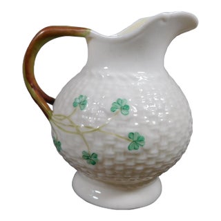1940s Belleek Creamer in Shamrock For Sale