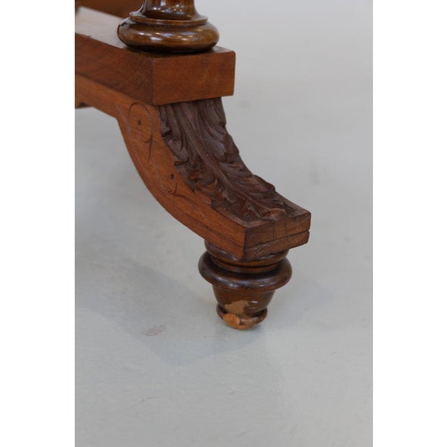 Antique Danish Hexagonal Walnut Burl Center Table, 1880s For Sale - Image 17 of 18