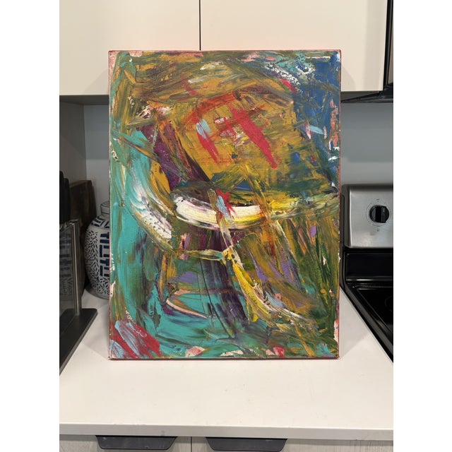 Contemporary Original Contemporary Abstract Expressionist Mixed Media Painting on Canvas For Sale - Image 3 of 12