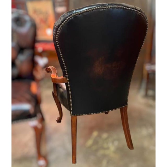 Traditional Upgrade Your Home With This Pair of Vintage Stanley Furniture Leather Armchairs. For Sale - Image 3 of 10